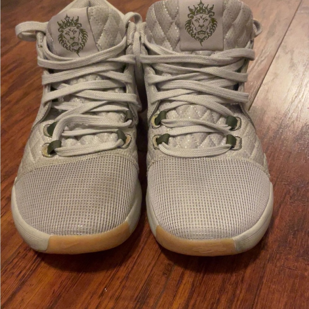 Nike LeBron Witness VIII basketball shoes - Gray and White